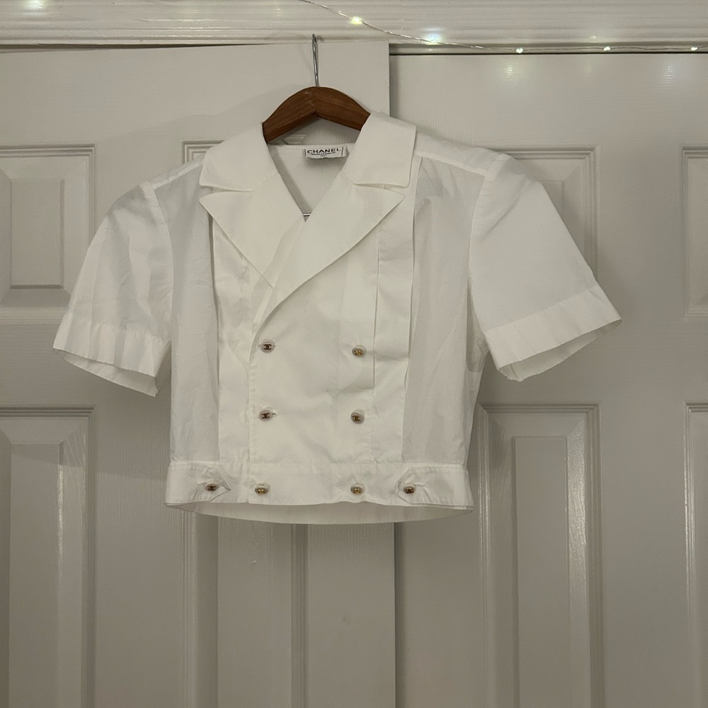 white chanel top